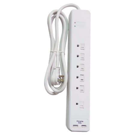 Virtual Outlet Strip, Surge, 6 ft., White VI135692